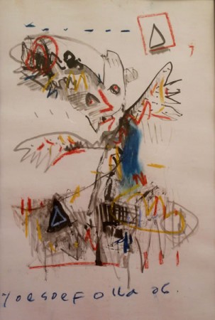 Yoesoef Olla - Happiness 
 30 x 21 cm 
 crayon on paper
