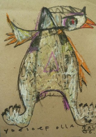 Yoesoef Olla - Ayam 
 30 x 21 cm 
 crayon & marker on paper