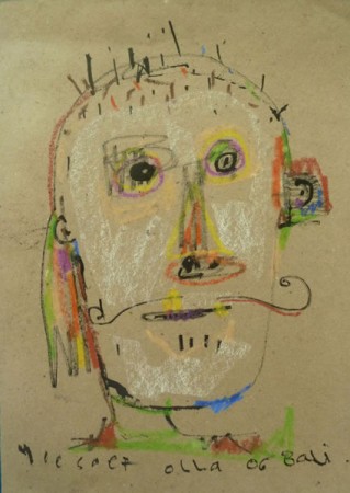Yoesoef Olla - Potato Head 
 30 x 21 cm 
 crayon & marker on paper